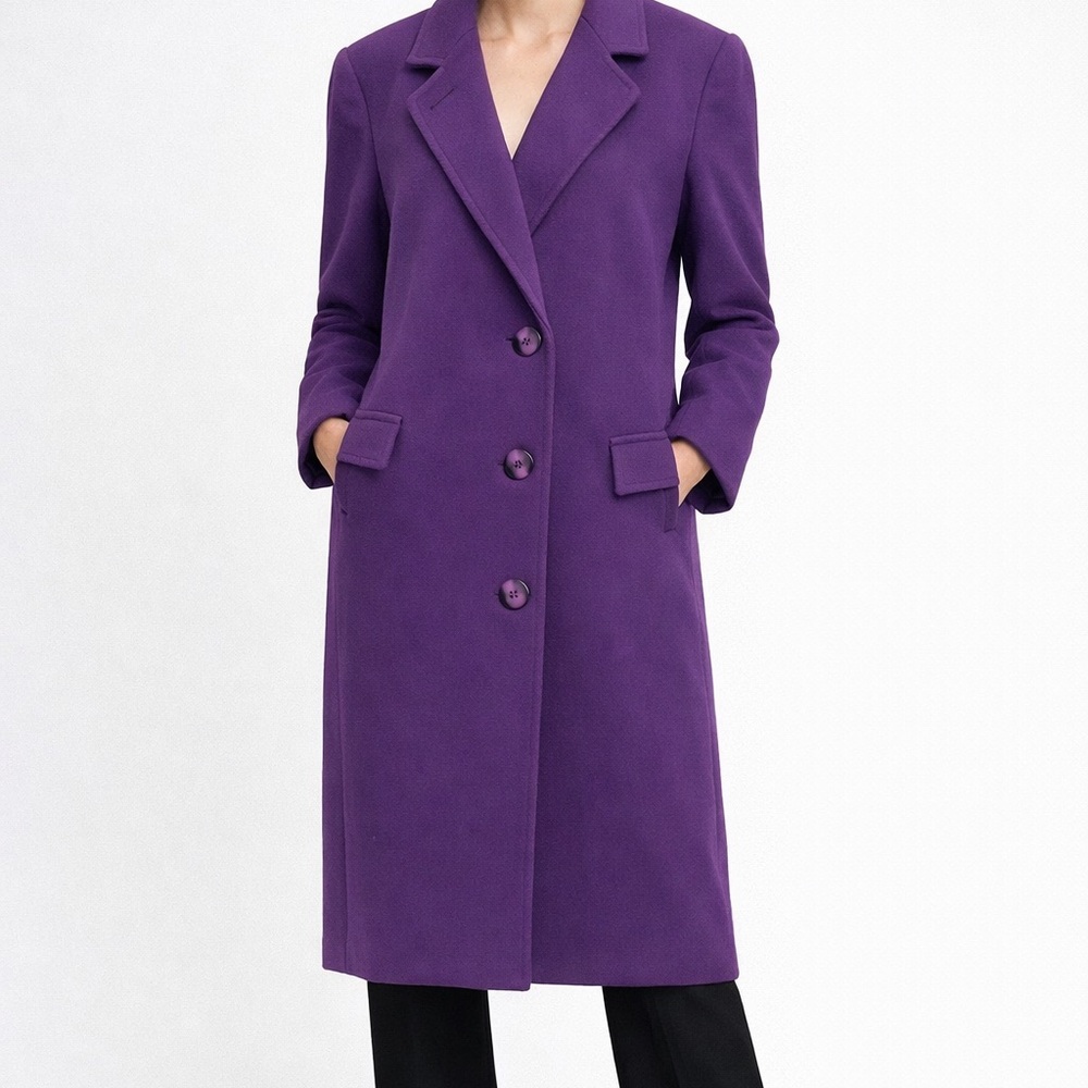 Vintage London Fog Purple Wool Coat Size 18